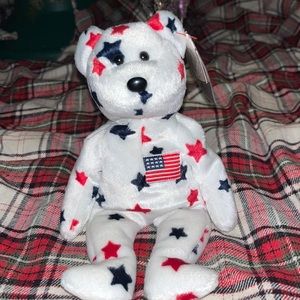 Glory Ty 1997 DOB July 4th Beanie Baby, Tag Errors/Retired NWT